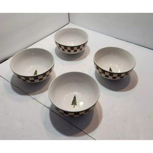 3 DEBBIE MUMM Folk Art SANTA 5 7/8" Replacement Soup/Cereal Bowls ZAK DESIGNS